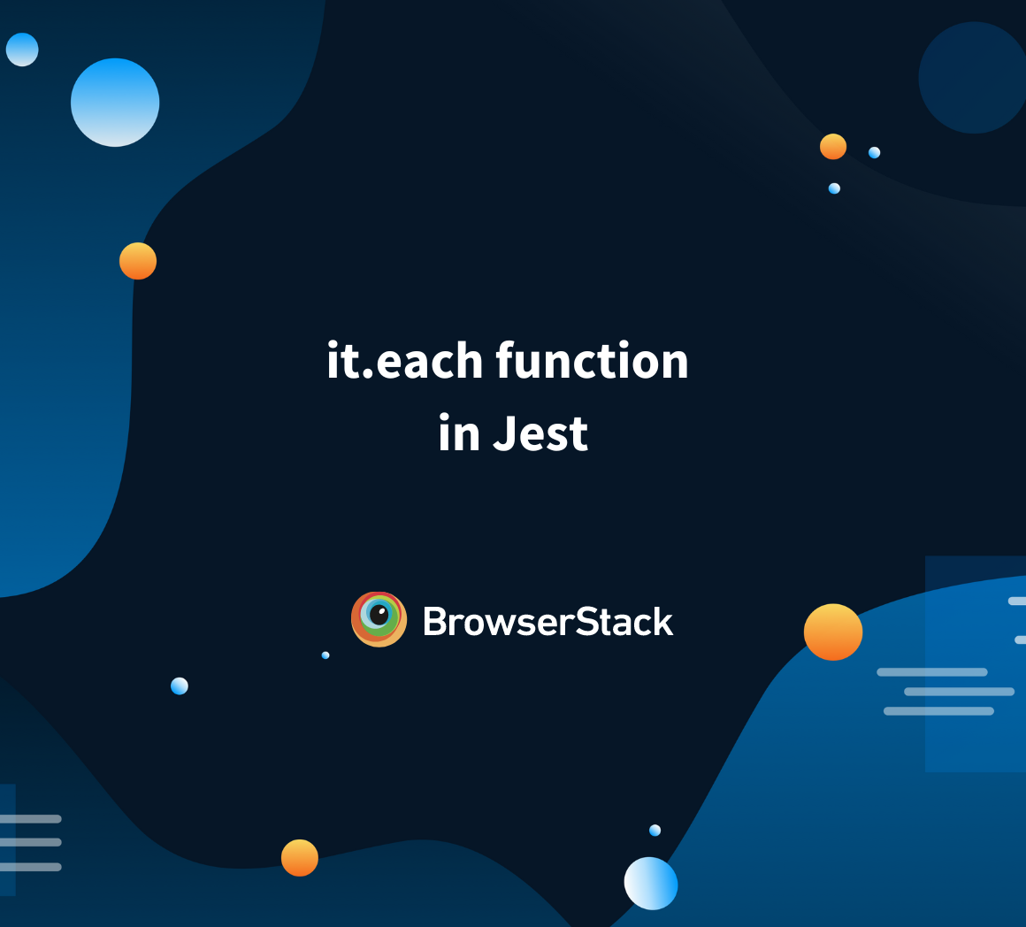 it.each function in Jest