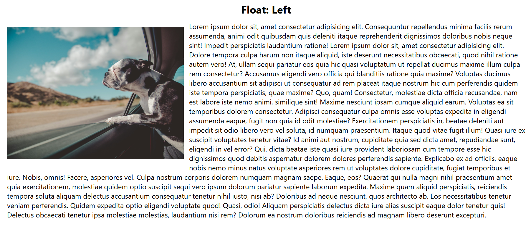 float left