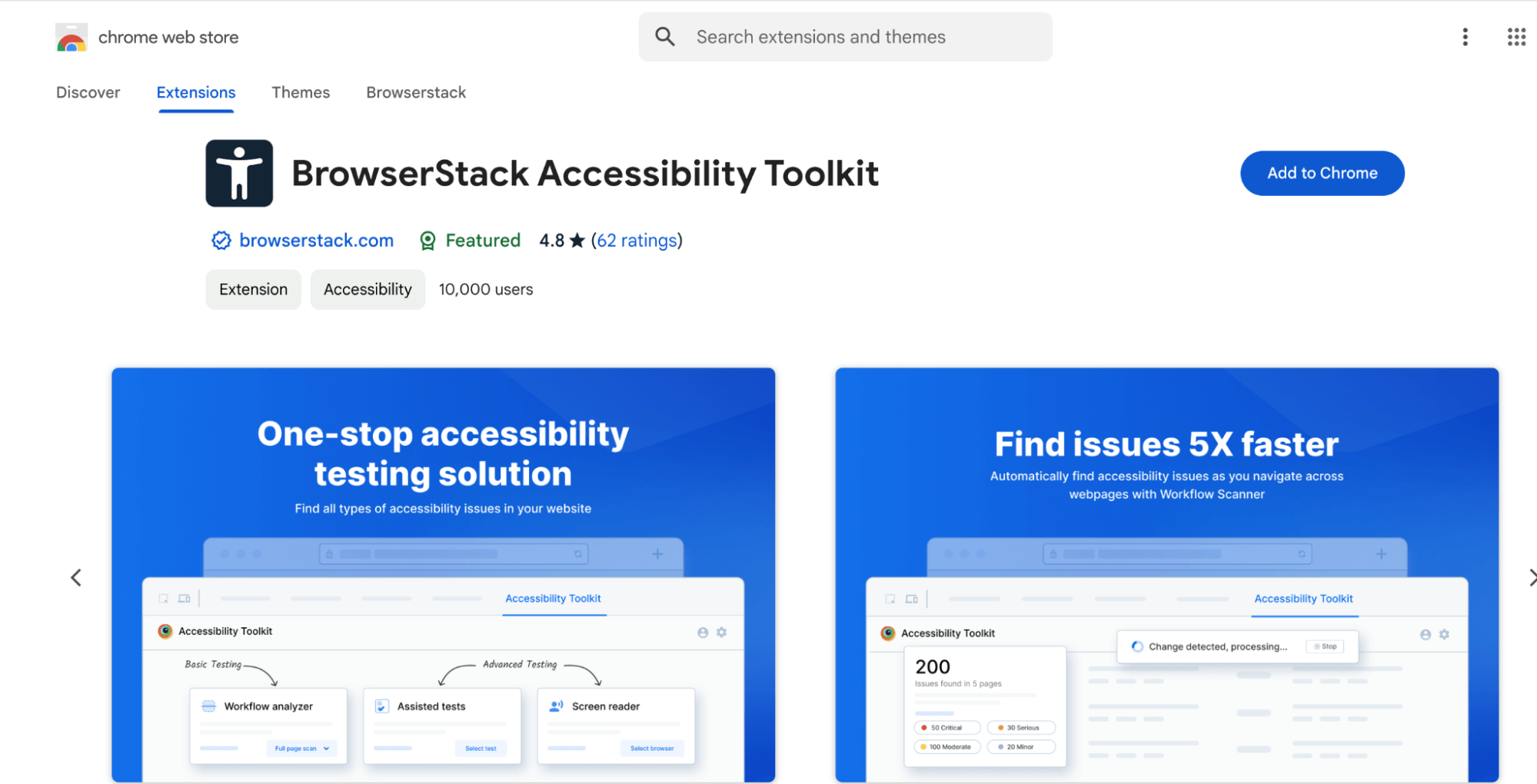 BrowserStack Accessibility Toolkit