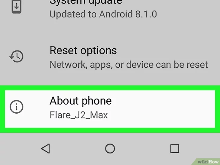 Open settings and tap on about phone