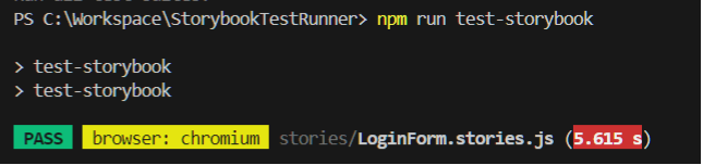 writing tests with Storybook Test Runner