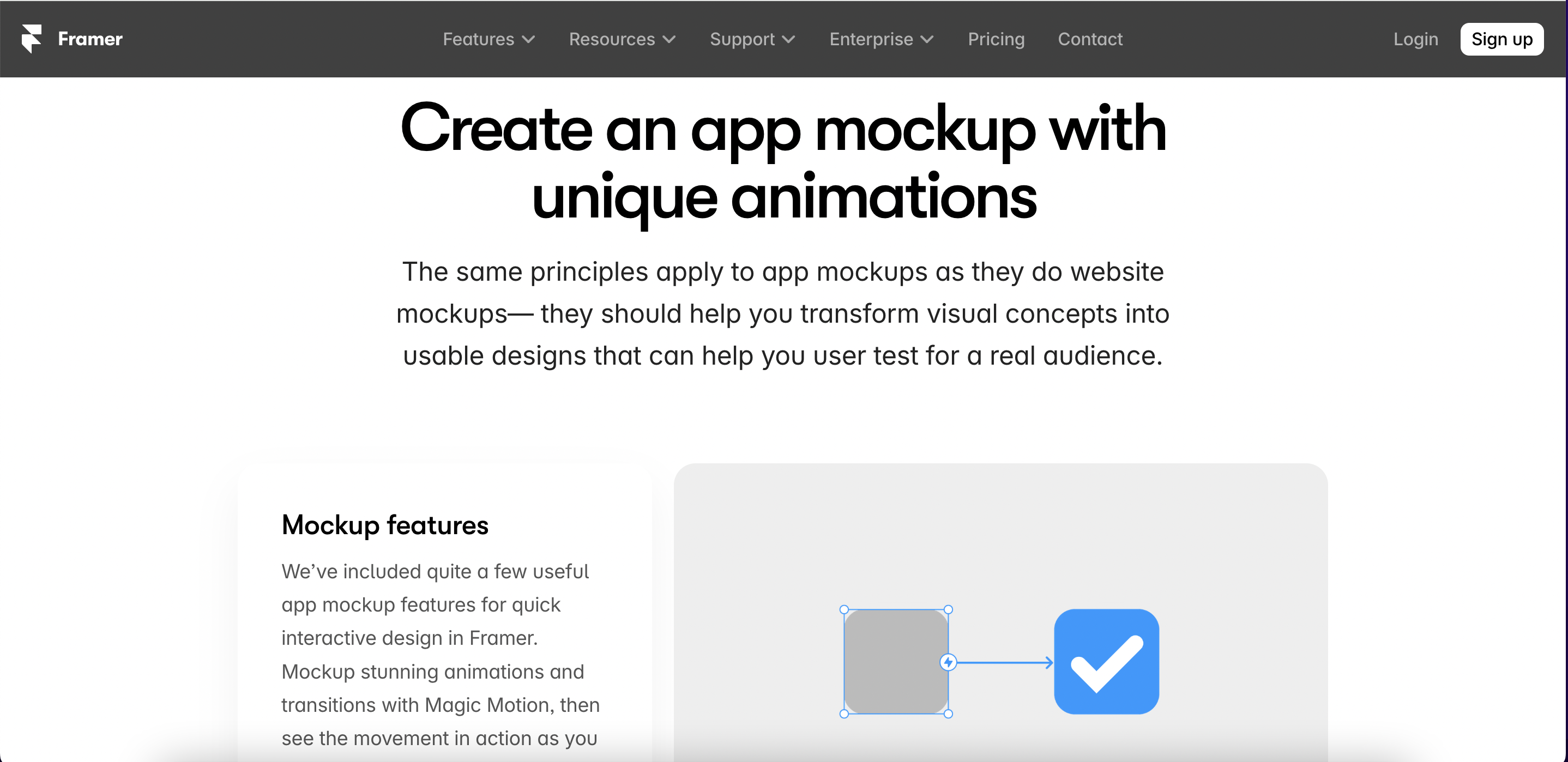 Framer Mobile UI Mockup Tool