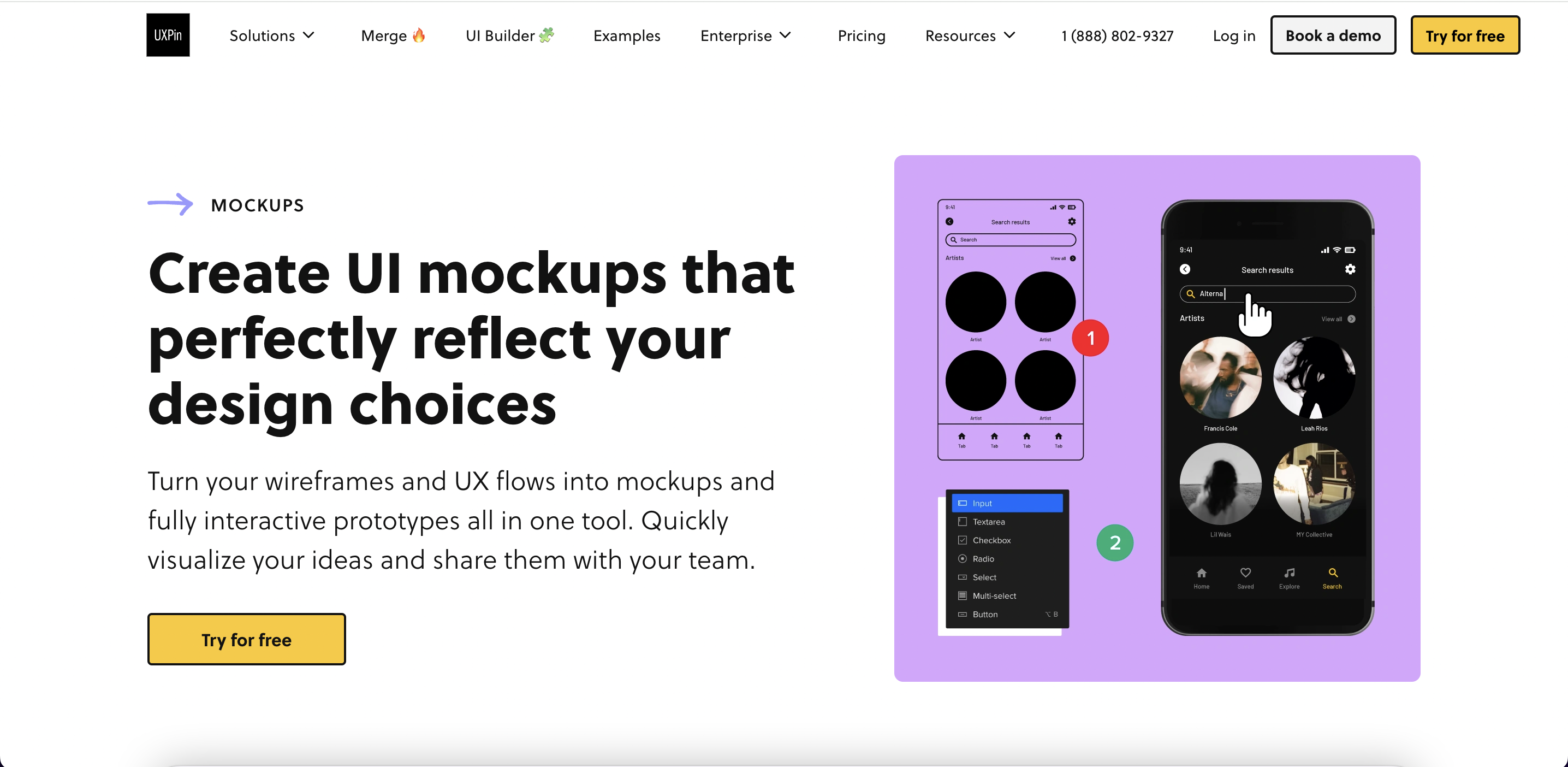 UXPin Mobile UI Mockup Tool 