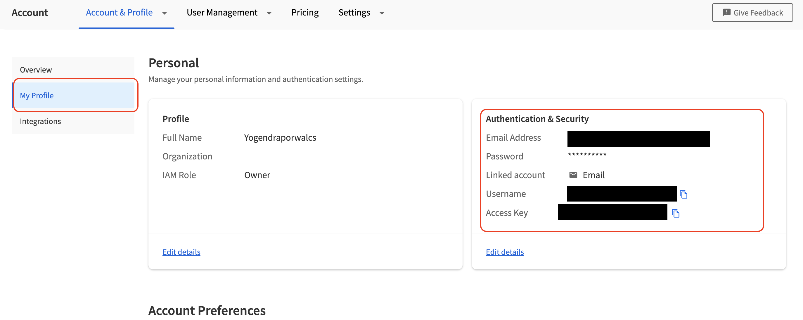 Username and Access Key for BrowserStack Automate