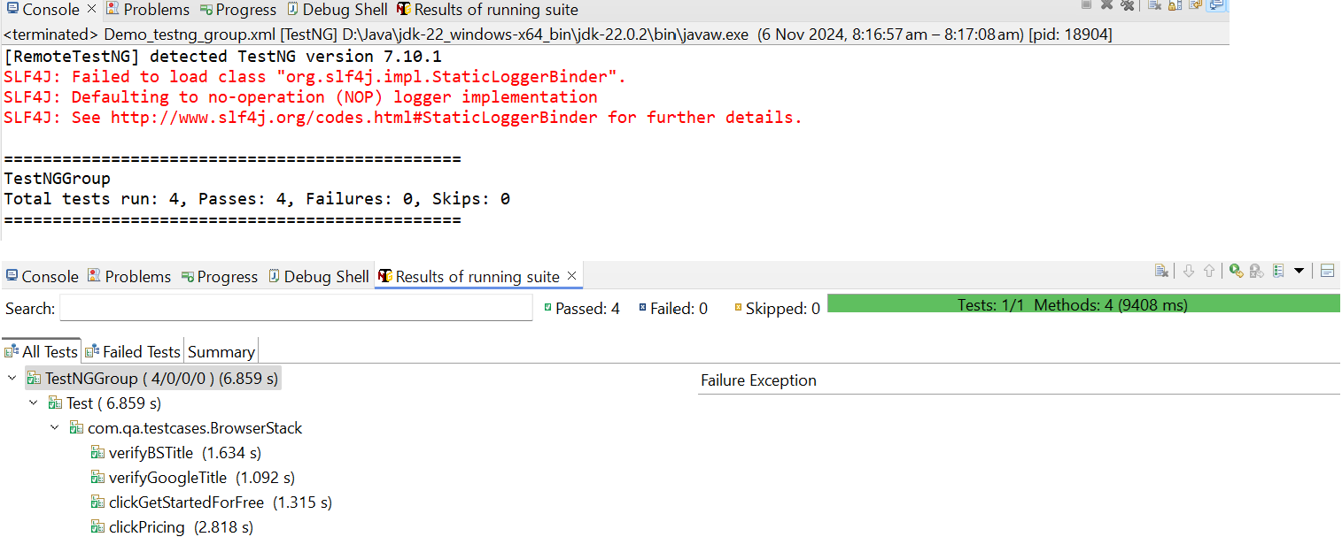 Check result after running xml