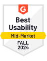 Best usability Mid Market Fall 2024