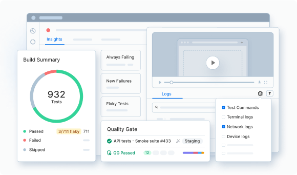 Experience superior automation with built-in Test Observability