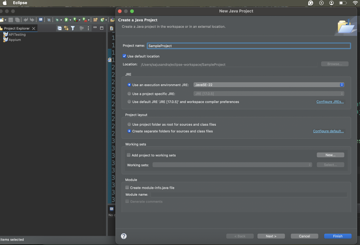 Set up testing Project on Eclipse IDE