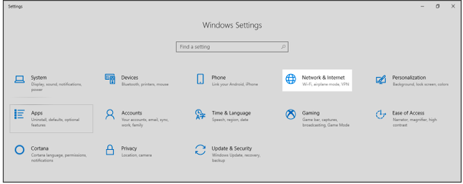 windows settings