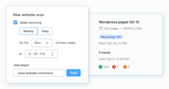 Audit accessibility issues on your page in a single scan