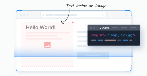 Detect usage of images to display text