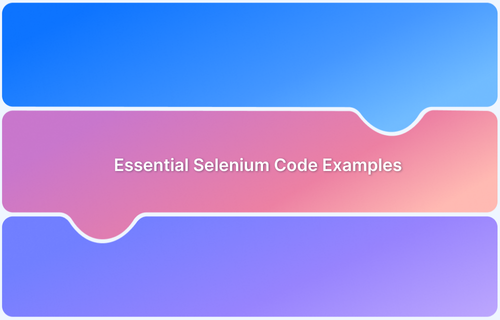 Essential Selenium Code Examples for Web Automation Testing