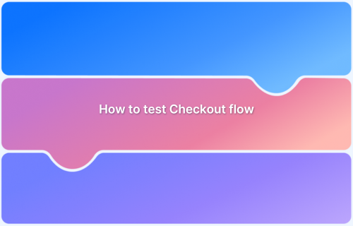 How to test Checkout flow