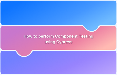 Perform Component Testing using Cypress