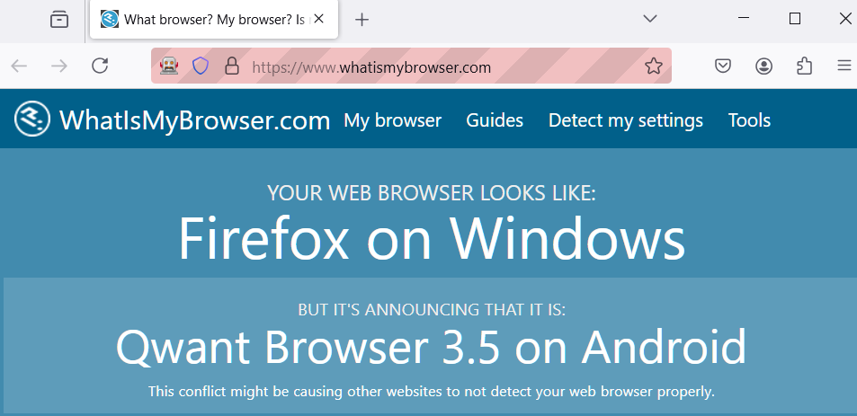 Firefox User Agent Test