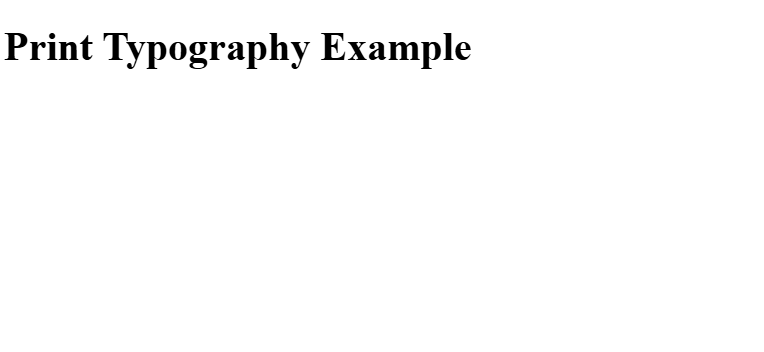 Points pt and Picas pc Example