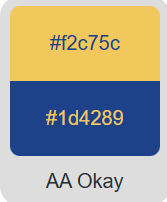 Navy blue on yellow