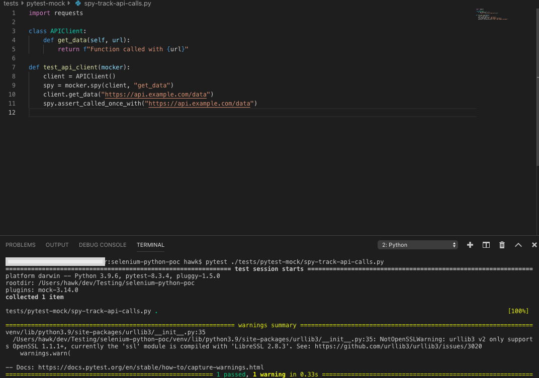 Tracking API calls