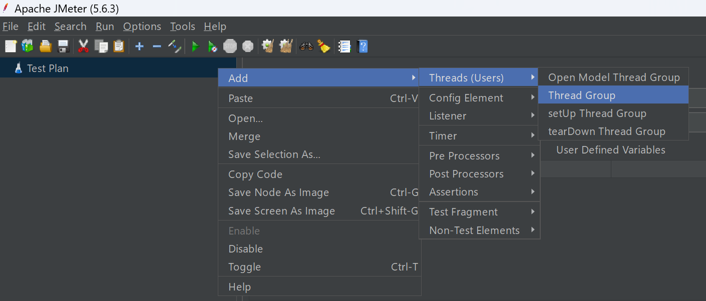 Add Thread Group