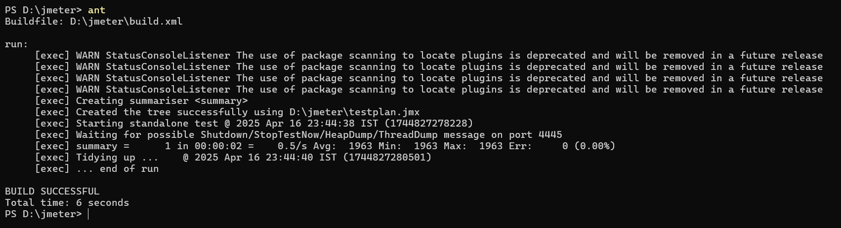 Apache Ant Output
