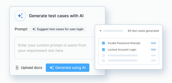 Best-in-class AI agents for test creation & execution