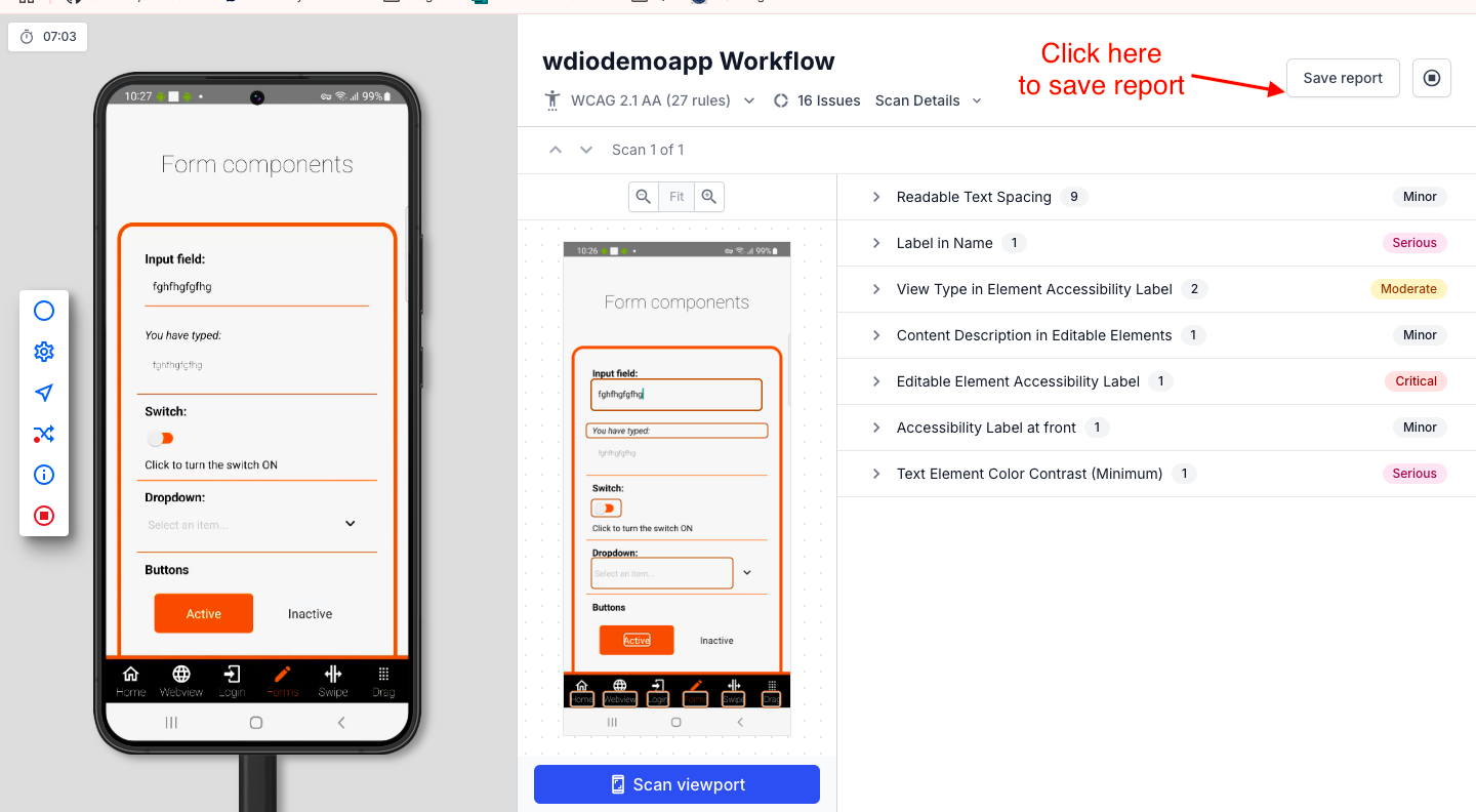BrowserStack App Accessibility Testing Step 2