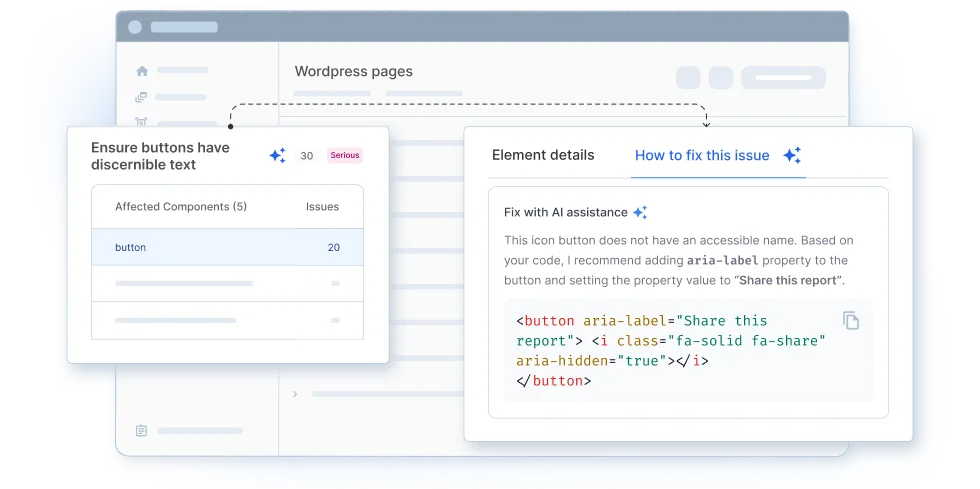 Fix accessibility issues faster with expert AI-guidance