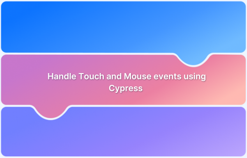 Handling Touch and Mouse events using Cypress