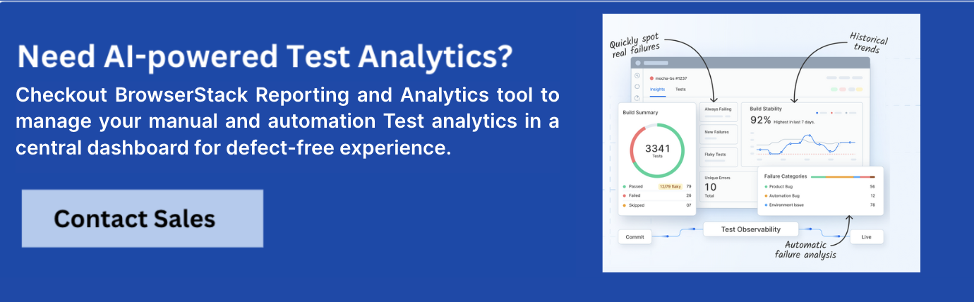 Test reporting analytics banner 