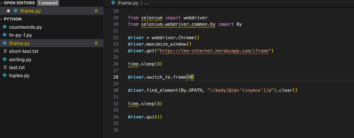 iFrame Switch with Index using Selenium Python 