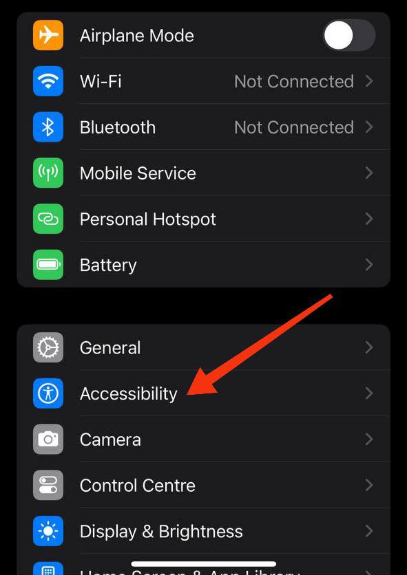 CLICK ON ACCESSIBILITY