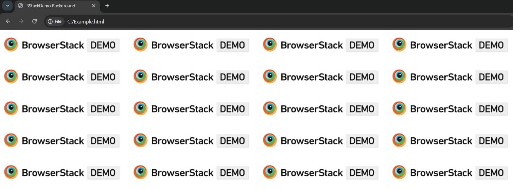Add background images in HTML using background attribute 