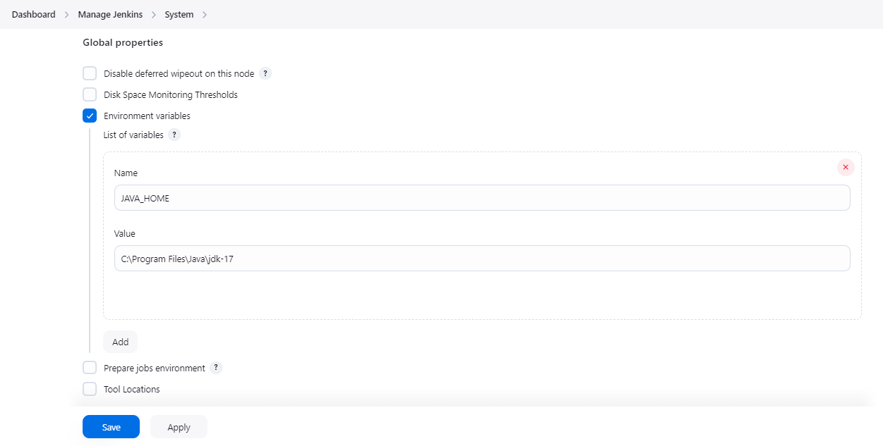 Configuring Global variable Through Jenkins UI