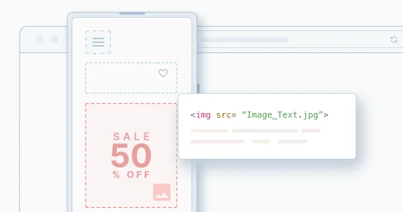 Detect usage of images to display text
