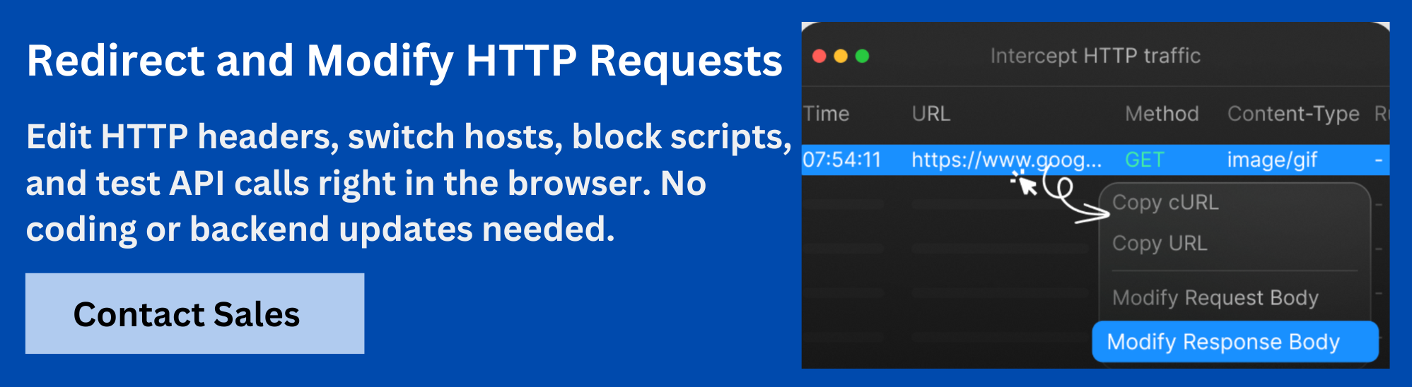 HTTP Interceptor Banner