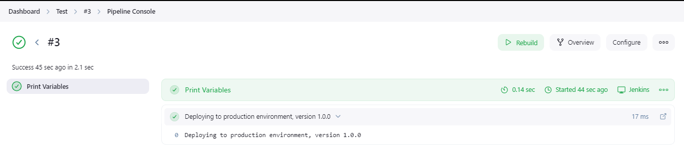 Output when Variable declared in Jenkinsfiles 
