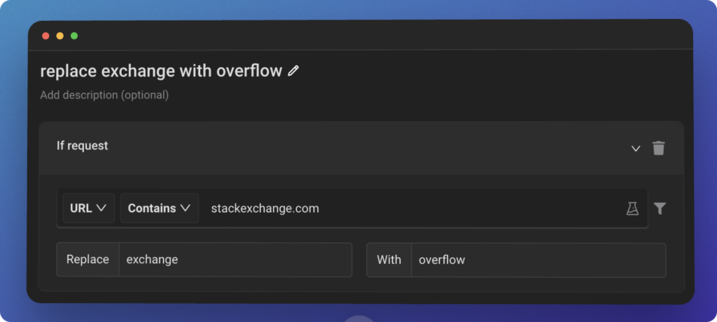 Replace String Feature in Requestly