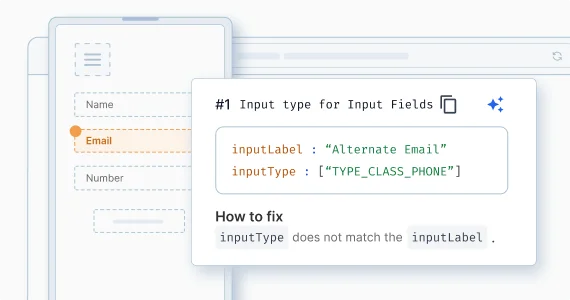 Use the correct input type for all data fields