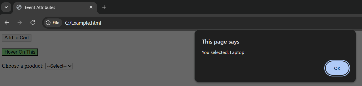 Ways to Call JavaScript Functions in HTML Using HTML Event Attribute example