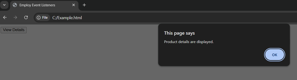 Ways to call javascript functionals in HTML Employing Event Listeners