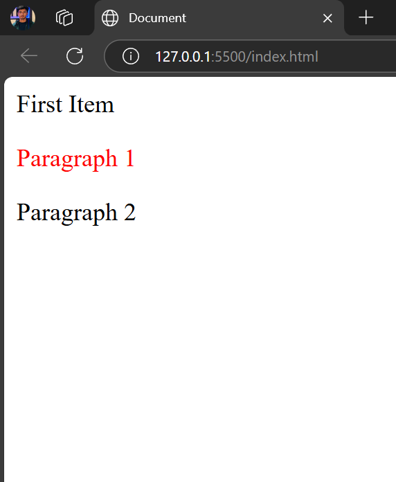 first of type