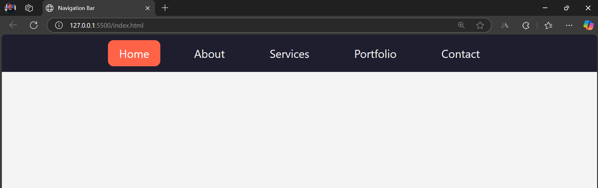 navigation menu