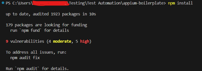 npm install