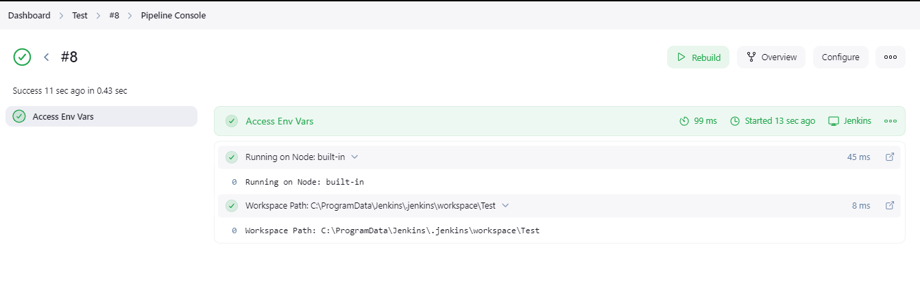 output for Scripted Pipeline Example 