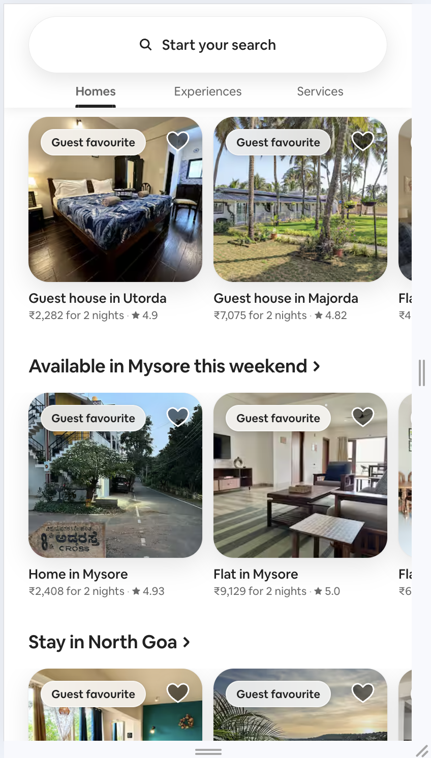 Airbnb mobile site