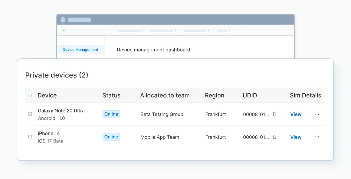 BrowserStack Private Device Access