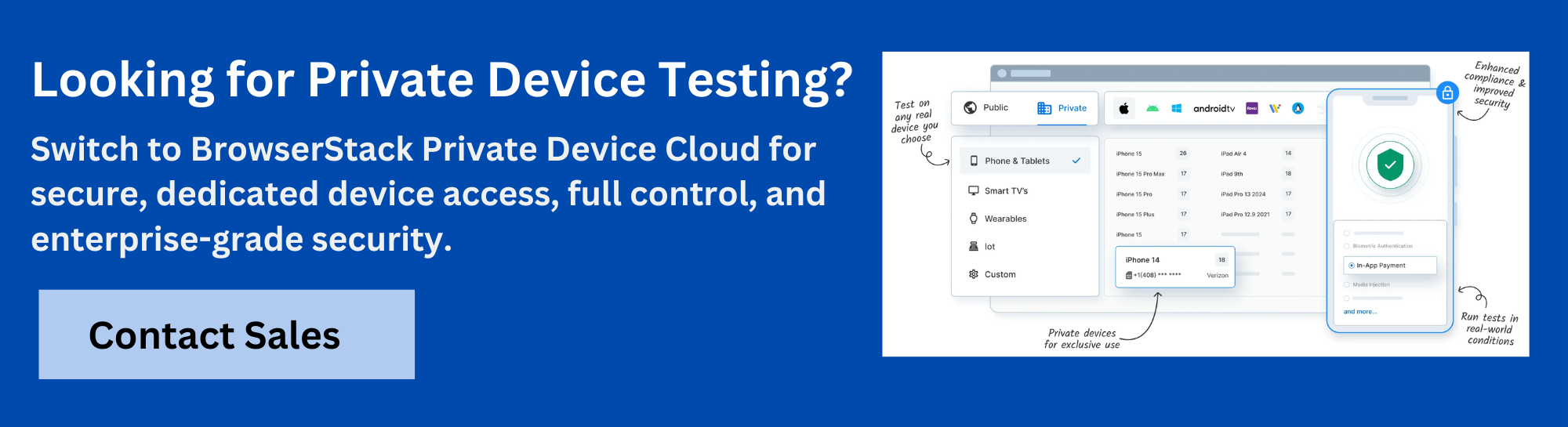 Private Device Banner