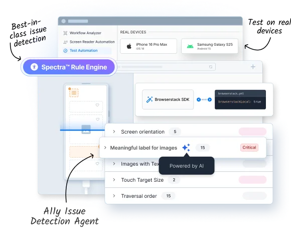 Automate mobile app accessibility compliance App A11y Hero