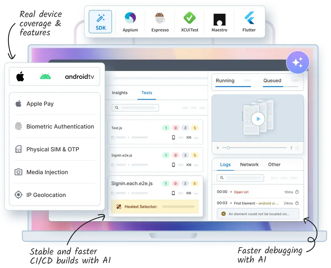 Automated mobile app testing on real devices-App Automate