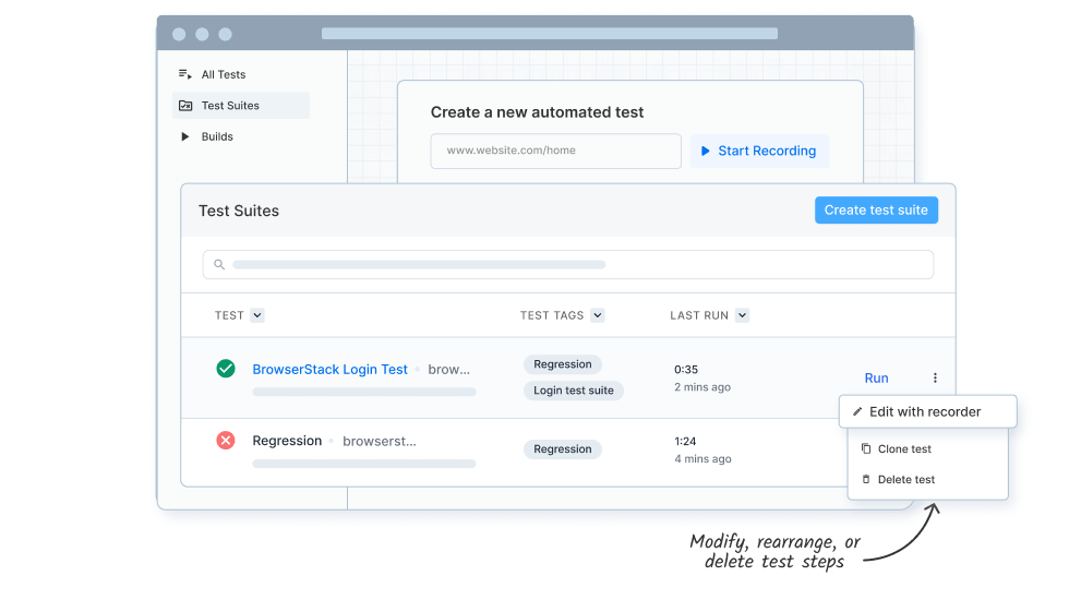 Easily edit your test to ensure adaptability and robustness